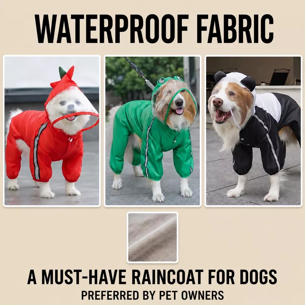 Reflective Waterproof Pet Raincoat
