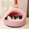 Cozy Semi-Enclosed Round Pet Bed for Cats and Small Dogs