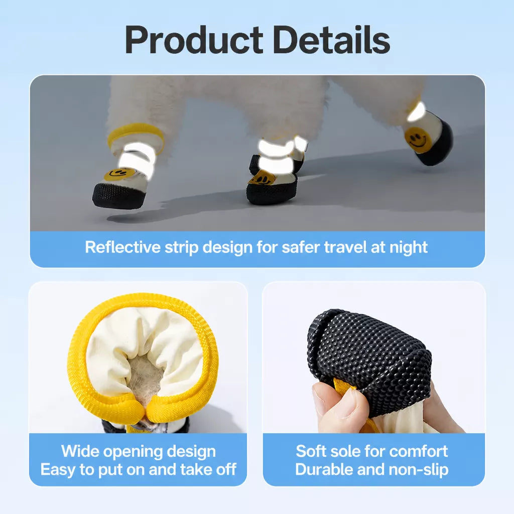 Soft-Sole Nylon Dog Boots for Small to Medium Dogs
