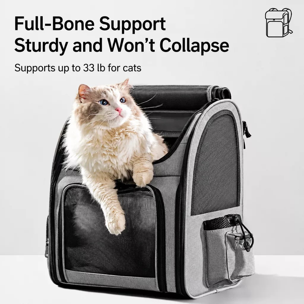 Large Breathable Pet Carrier Backpack for Dogs and Cats