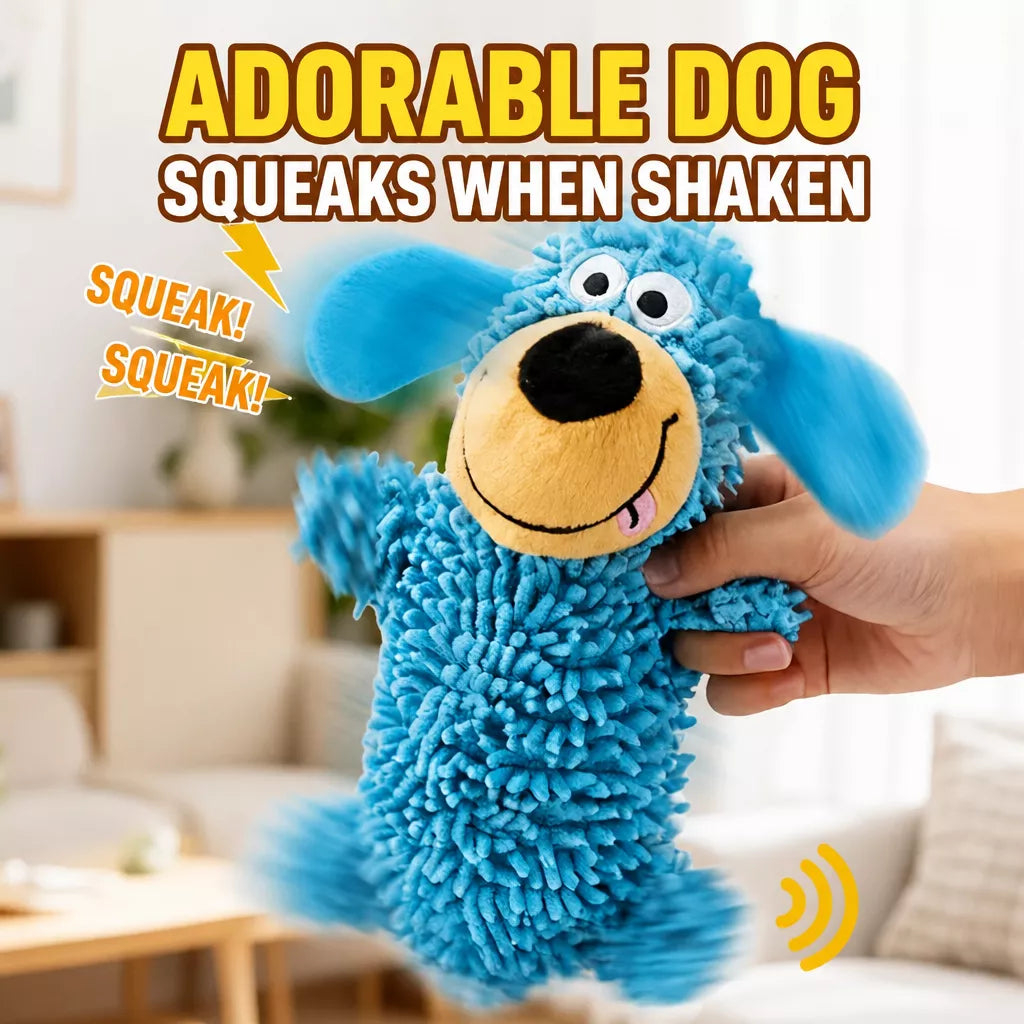 Squeaky Mop Dog Toy for Small and Medium Dogs