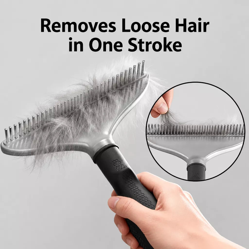 Detangling Rake Comb for Long-Haired Cats and Medium to Large Dogs