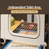 Indoor Dog Crate with Separate Toilet Tray