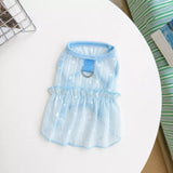 Silk Heart Cutout Ruffle Dress for Small Dogs & Cats