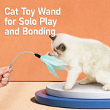 Cat Spinning Wheel Toy with Feather Wand and Play Balls