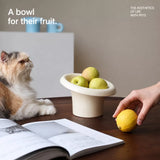 Wide-Opening Ceramic Pet Bowl for Cats and Dogs