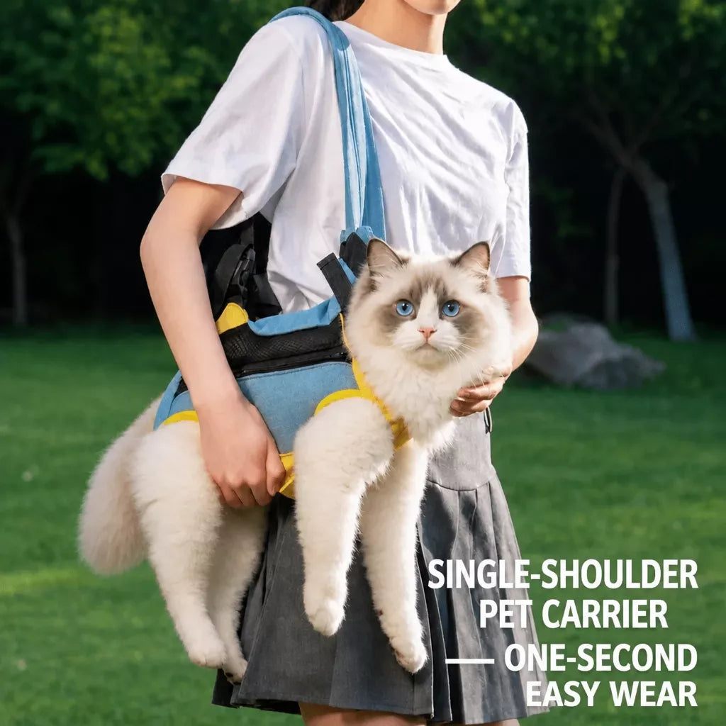 Front-Carrying Pet Backpack Carrier for Small Dogs & Cats