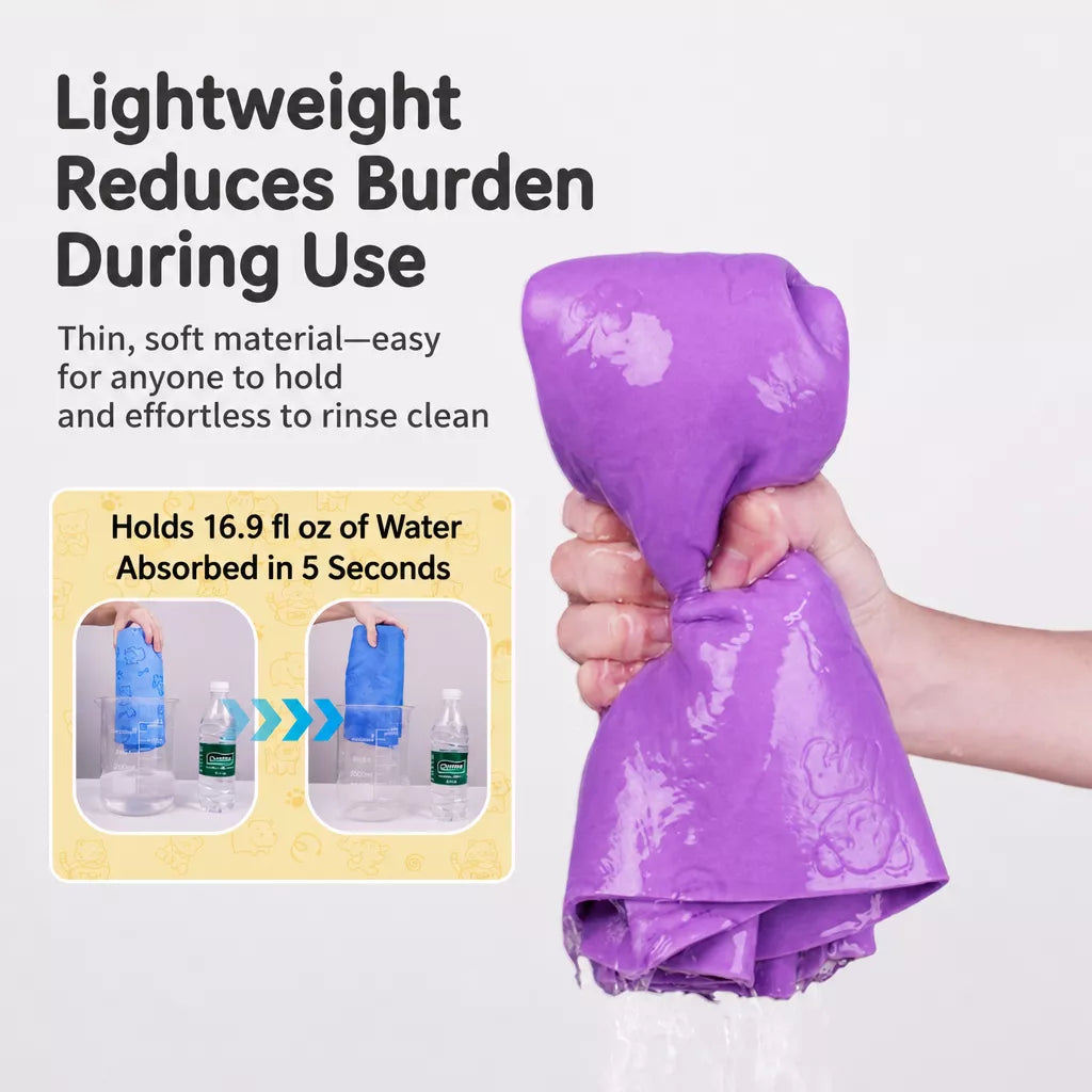 PVA Pet Bath Towel for Dogs and Cats