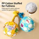 Unicorn Plush Squeaky Ball Toy for Small Dogs, 3.9-Inch