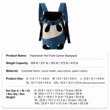 Front-Carry Pet Carrier Backpack for Small Dogs and Cats