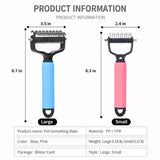 Pet Detangling and Deshedding Comb for Dogs and Cats