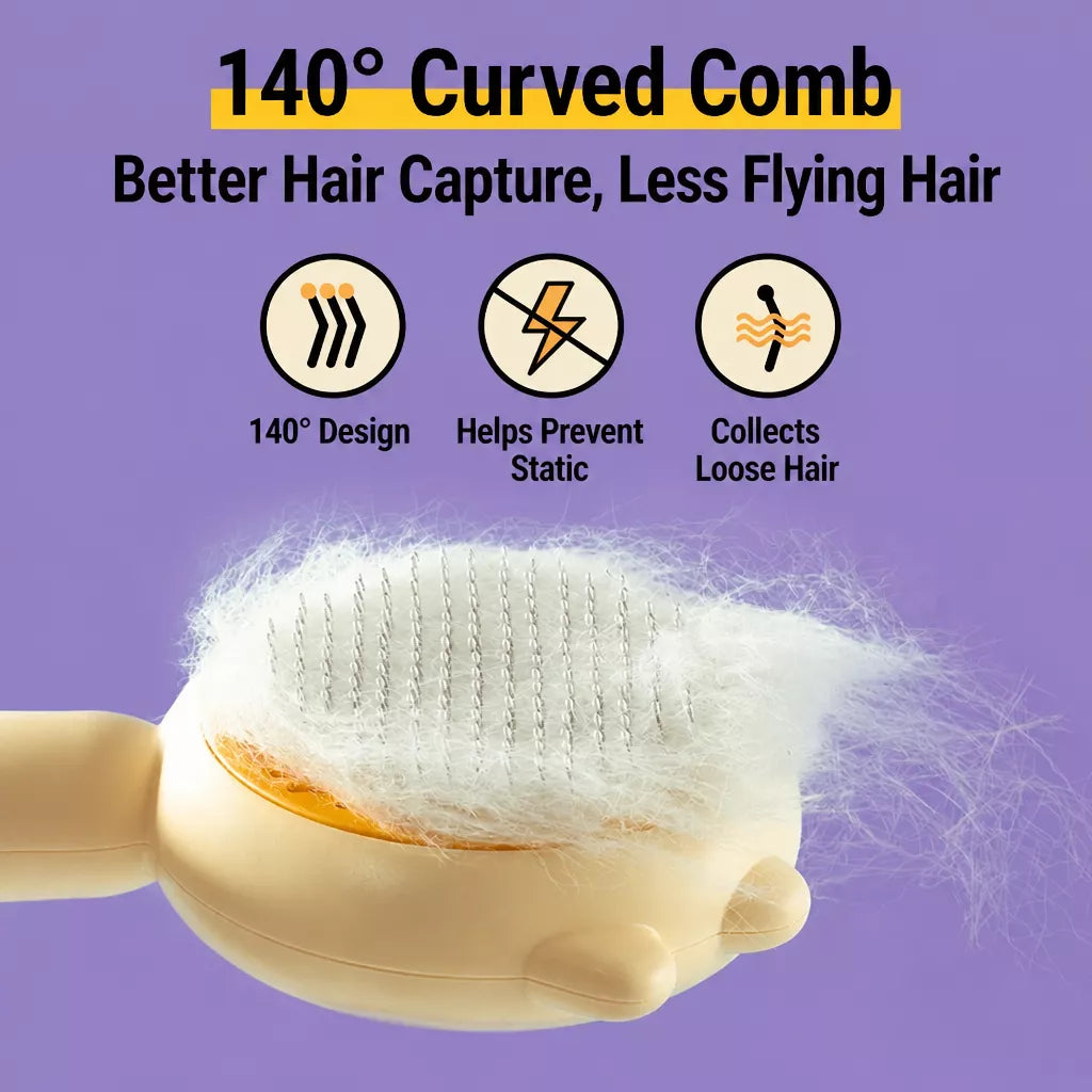 Cat & Dog Grooming Brush for Loose Fur