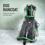 Transparent EVA Dog Raincoat with Hood