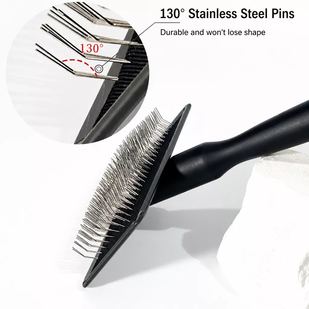 Pet Grooming Pin Brush for Long-Haired Cats and Dogs
