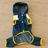 Four-Leg Polyester Dog Raincoat for Rainy-Day Walks
