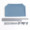 Elevated Steel-Frame Pet Bed with Breathable Fabric