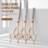 Dog Grooming Shears Set with Thinning, Curved & Straight Shears