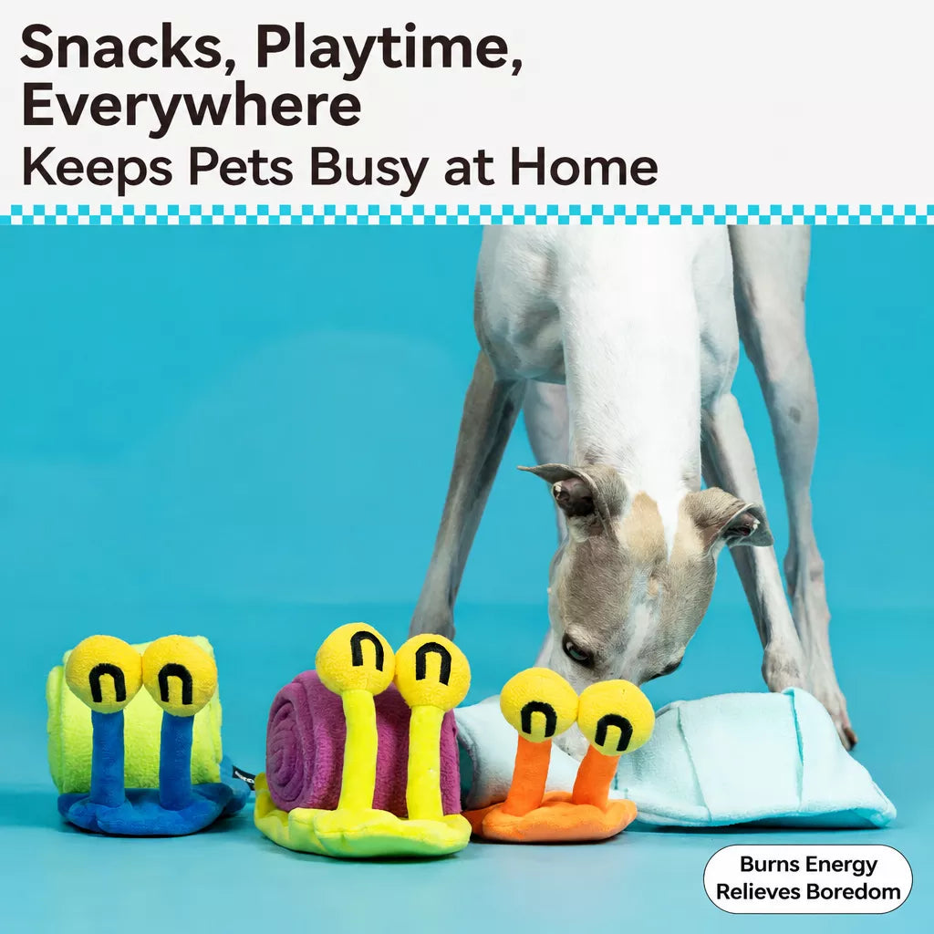 Snail Snuffle Squeaky Dog Toy
