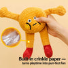 Plush Cat Toy with Crinkle Paper, Squeaker & Catnip