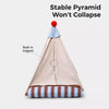 Semi-Enclosed All-Season Cotton-Linen Pet Bed for Cats and Small Dogs
