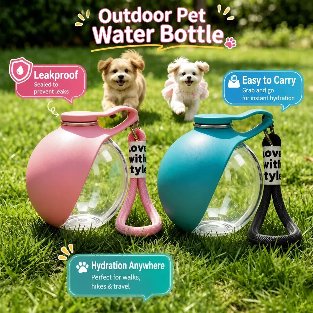 Portable Dog & Cat Water Bottle with Drinking Cup