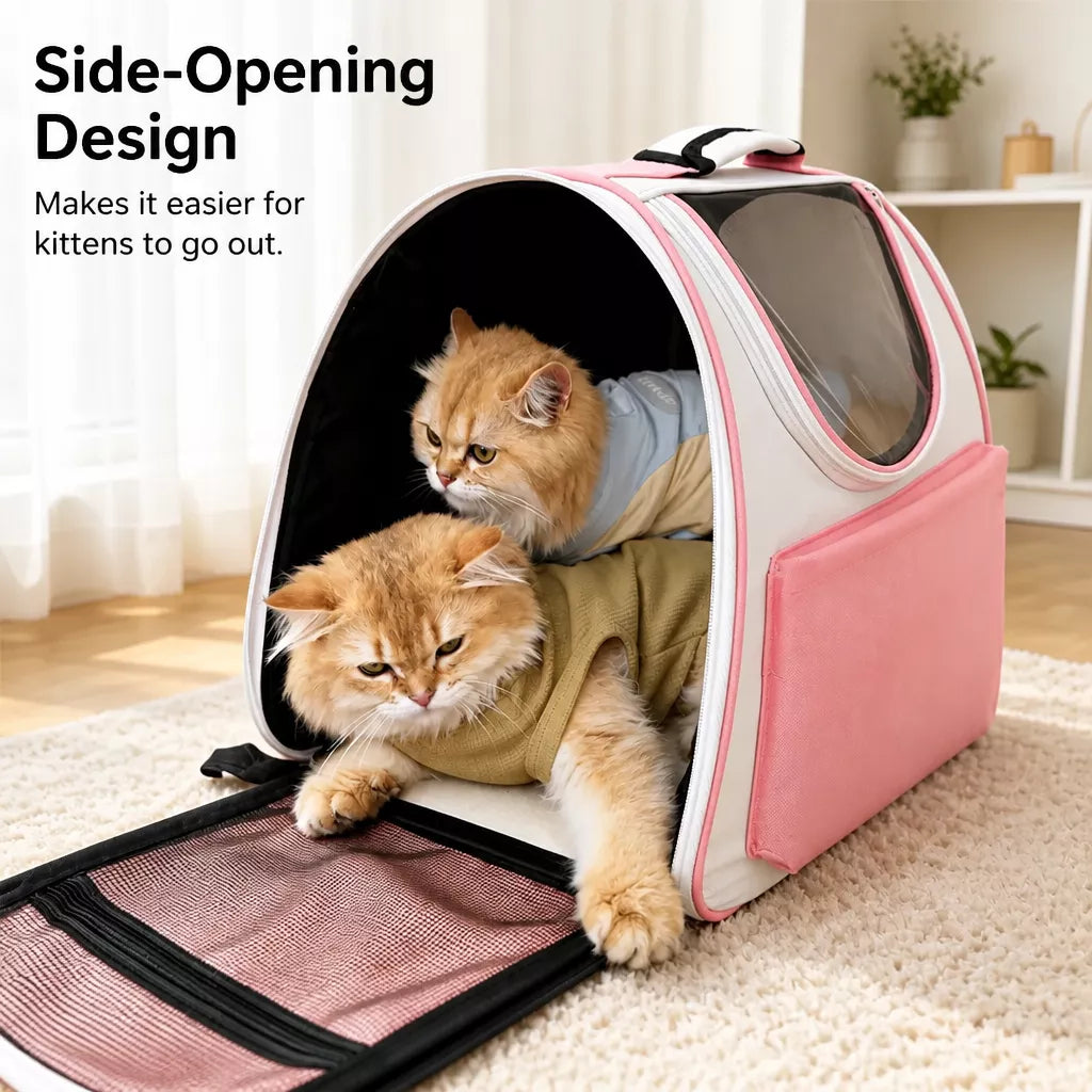 Pet Carrier Backpack with Breathable Design for Travel