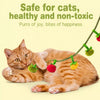 Felt Tomato Cat Wand Toy with Bell