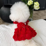 Pet Summer Dress with Suspender-Style Straps