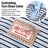 Striped Polo-Style Harness Vest for Small Dogs