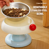 Pet Food & Water Bowl with Low-Profile Non-Slip Base