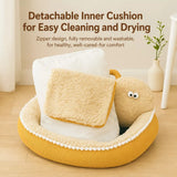 Semi-Enclosed Cat & Dog Bed with Removable, Washable Design