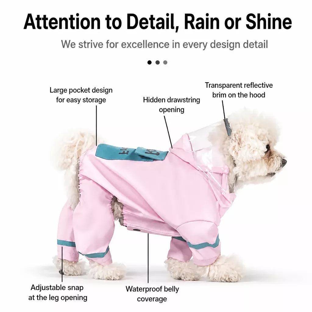 Dog Raincoat for Small to Medium Dogs