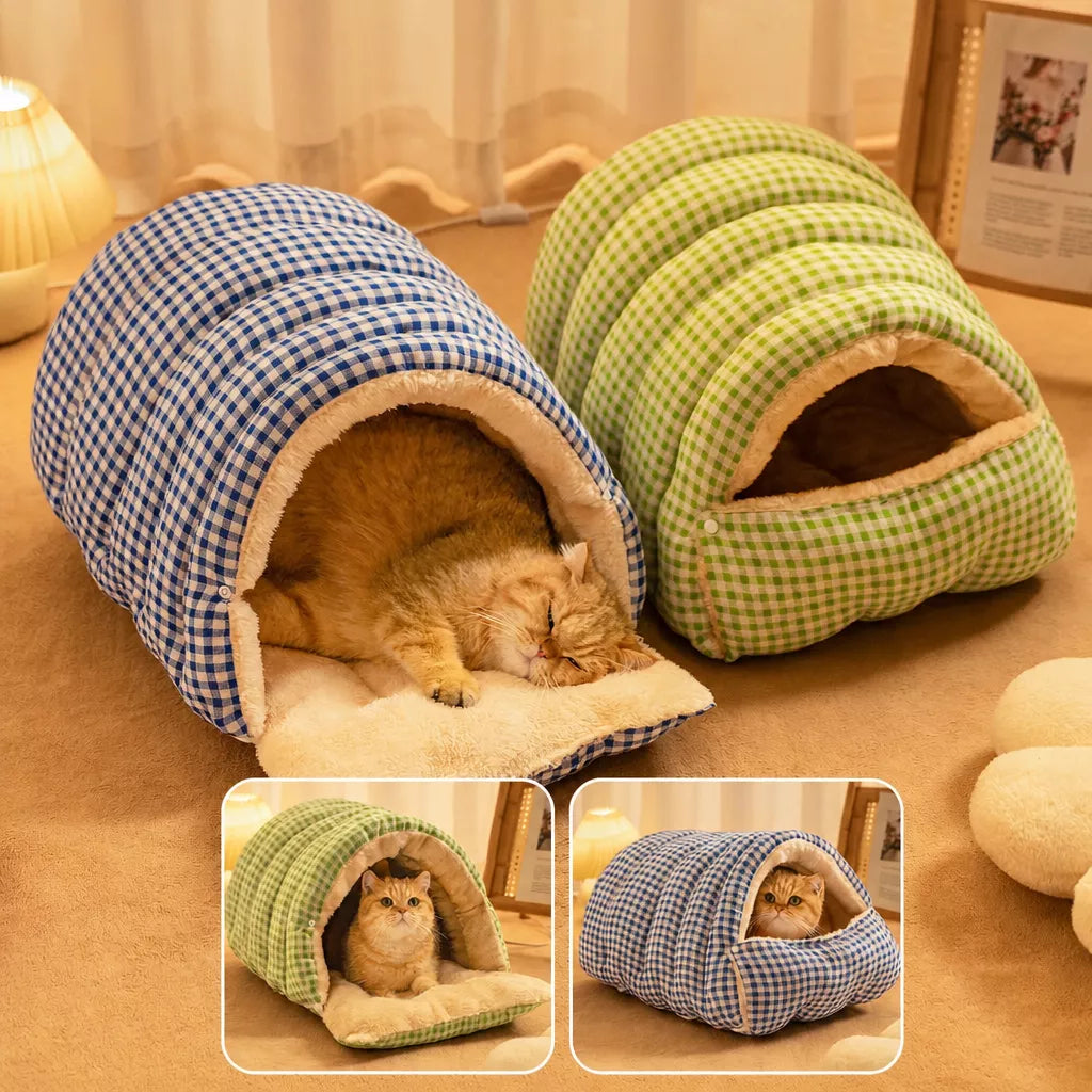 Semi-Enclosed Cat & Small Dog Bed