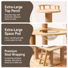 Solid Wood Cat Tree with Cat House