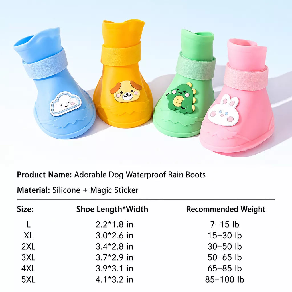 Waterproof Dog Boots for Rainy Walks