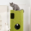 Multi-Tier Felt Cat Tower with Enclosed Hideaway and Scratcher