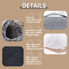 Enclosed Plush Pet Bed for Cats and Small Dogs