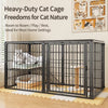 Indoor Pet Playpen with Door and Top