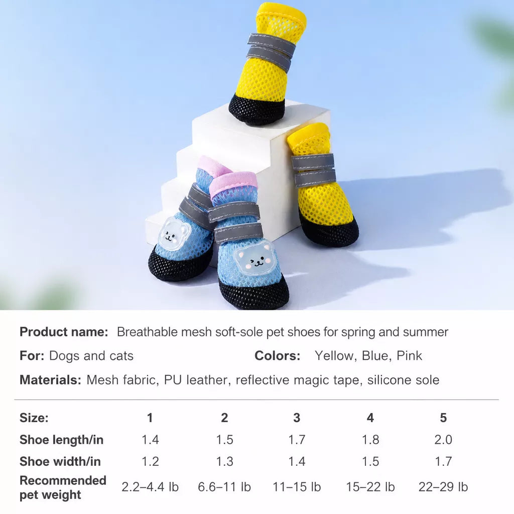 Nylon Dog Boots for Small Dogs – Soft Sole, Stay-On Design