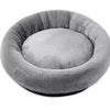 Round Faux Plush Pet Bed for Cats and Dogs Up to 38 lb