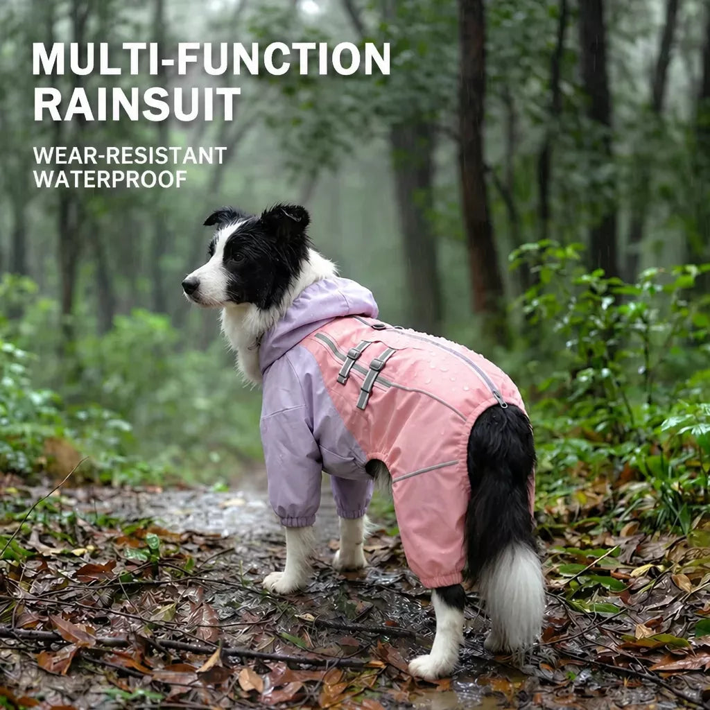 Four-Leg Dog Raincoat for Medium to Large Dogs