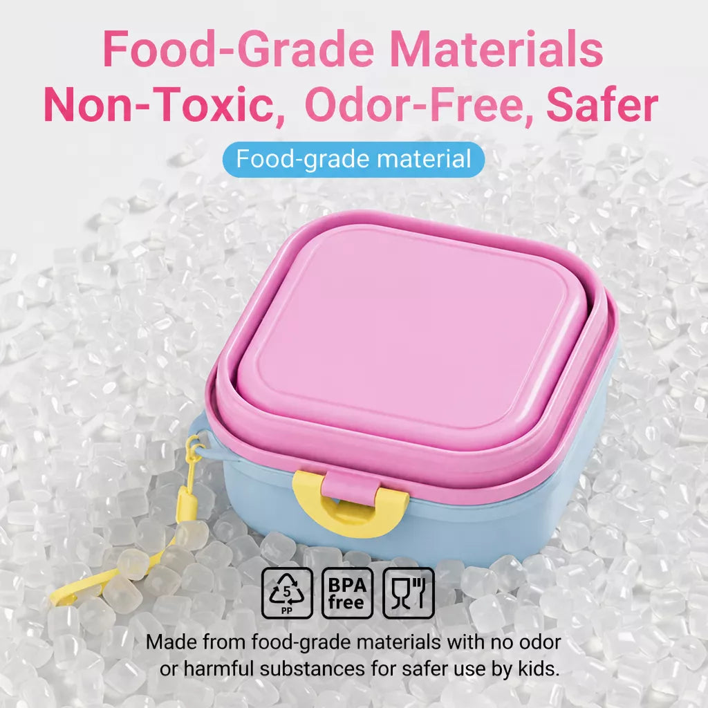 Foldable Double Pet Bowl with Snack Tray