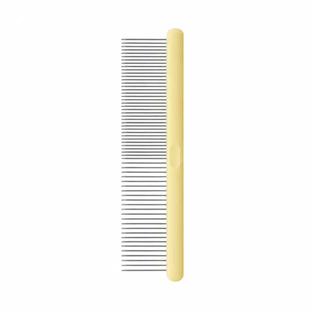 3-Piece Stainless Steel Pet Grooming Comb Set with Plastic Handles