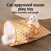 Cat Crinkle Tunnel Toy with Hide-and-Seek Openings