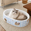 Deep Oval Cardboard Cat Scratcher Bed