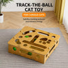 Interactive Cat Activity Box with Scratch Pad and Toy Balls