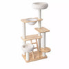 Rubberwood Cat Tree with Hideaway and Climbing Platform