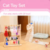 Retractable Cat Teaser Wand with Replaceable Toy Attachments
