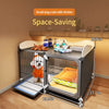 Indoor Iron Dog Crate with Separate Toilet Area