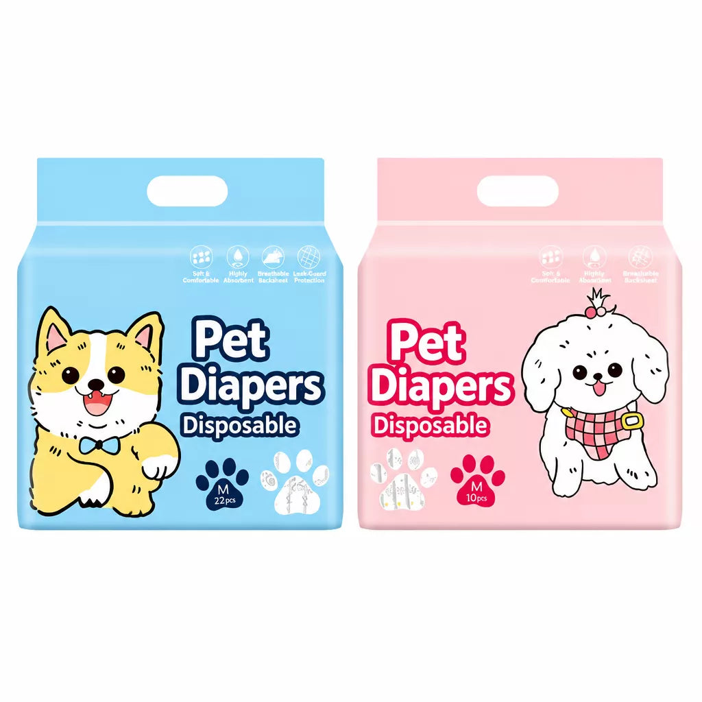 Disposable Dog Diapers for Male and Female Dogs